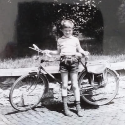 Jürgen Thielen als junger Fahrradfahrer